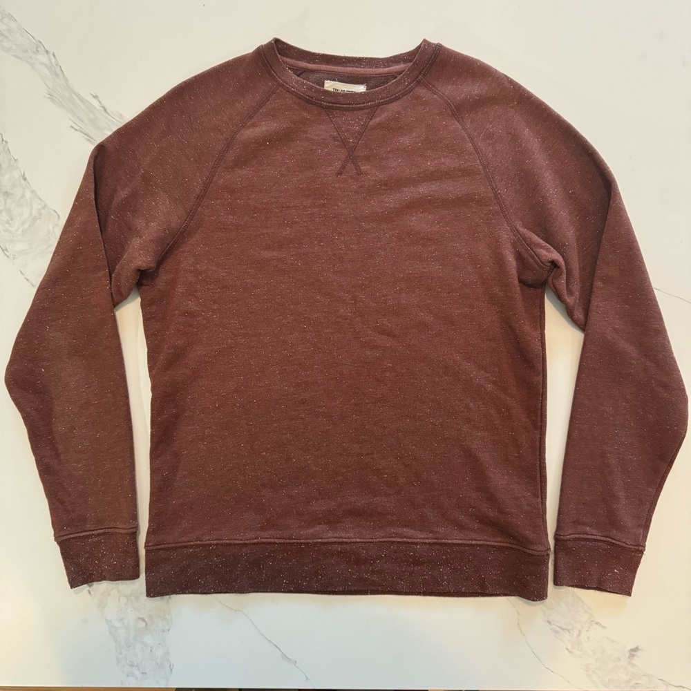Taylor Stitch Crewneck in Rust Donegal Terry